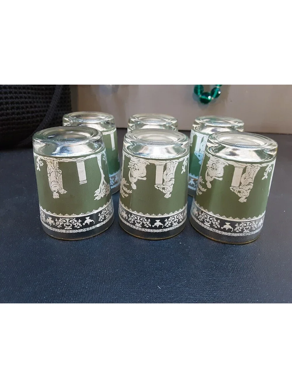 Set of 6 Wedgewood Jasperware Glasses Measures 2